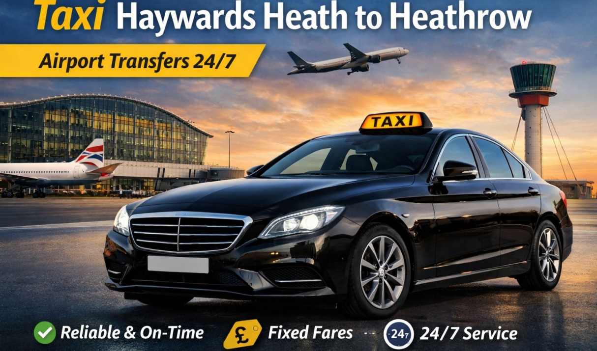 Taxi Haywards Heath to Heathrow – Reliable Airport Transfers 24/7
